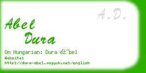 abel dura business card